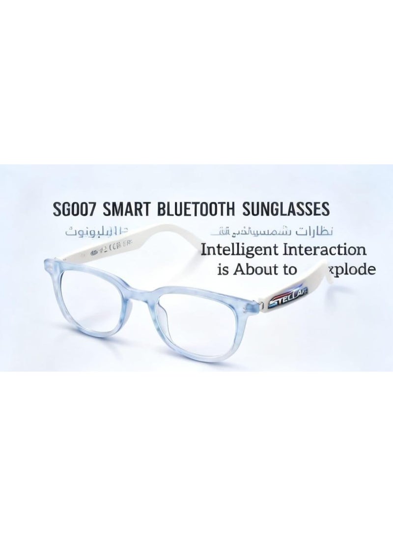 STELLAR SG007 Smart Bluetooth Sunglasses with Music and Calling Function, Blue - Image 5