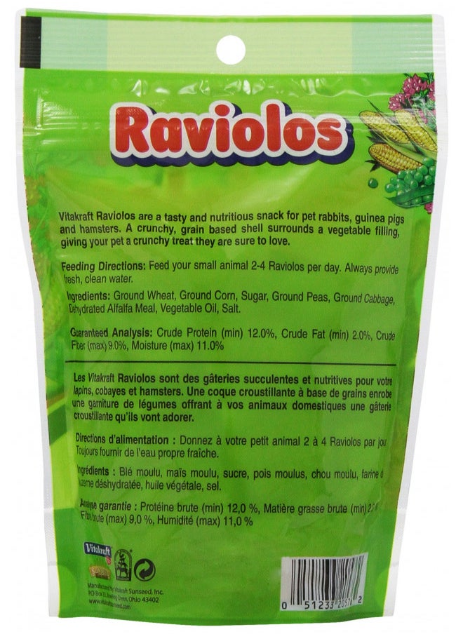 Vitakraft Raviolos Small Animal Treat - Made with Real Vegetables - For Rabbits, Guinea Pigs, and Hamsters Brown 5 Ounce (Pack of 1)