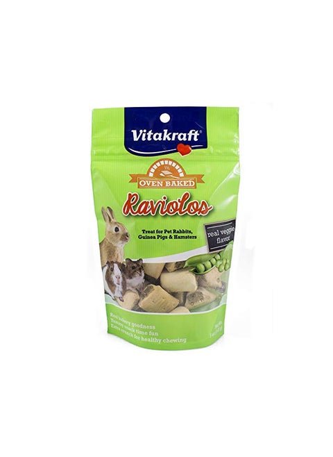 Vitakraft Raviolos Small Animal Treat - Made with Real Vegetables - For Rabbits, Guinea Pigs, and Hamsters Brown 5 Ounce (Pack of 1)