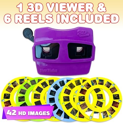 ArtCreativity Classic 3D Viewer for Kids with 6 Reels, Reel Viewer with 42 HD Images, Viewfinder Toy for Kids STEM, Retro, Nature Learning Toy for Kids and Adults, Toddlers, Ages 3+ - Image 2