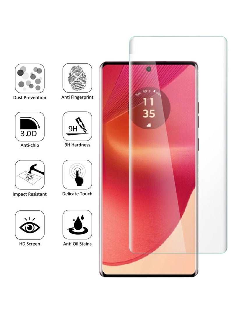 Generic - Motorola Edge 50 Fusion Screen Protector – UV Liquid Glue Full Screen Edge to Edge Tempered Glass Screen Protector, High Transparency, Delicate Touch, Anti-Explosion, Smooth Arc Edges. - Image 1