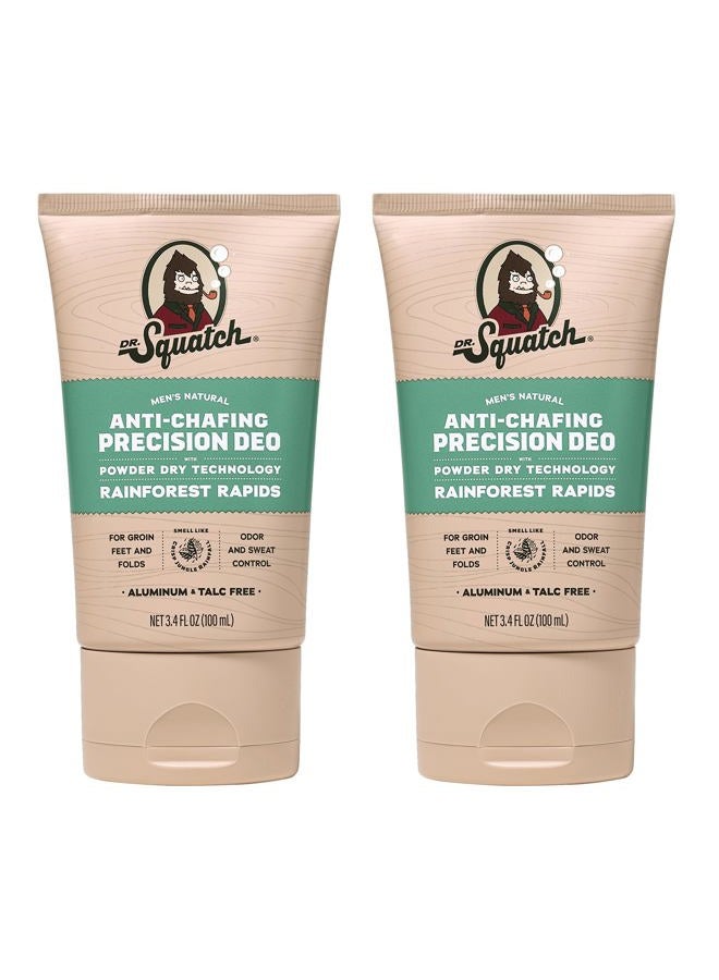 Dr. Squatch Ball Barrier Dry Lotion, No Mess Body Powder Lotion for Men, Made With Natural Ingredients - 2-Pack Rainforest Rapids - Image 1