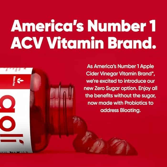 Goli Zero Sugar Apple Cider Vinegar Gummies - ACV with Vitamin B12 and Probiotics - No Sugar Alcohols - Vegan, Keto-Friendly, Gluten-Free - Image 3