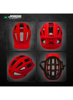 Jaspo Jaspo Sturdy SX4 Adjustable Multisport Helmet for Skateboarding, Skating, Cycling & Other Sports Age Group up to 4-10 Years for Kids - Made in India (Small, RED)  - Image 2