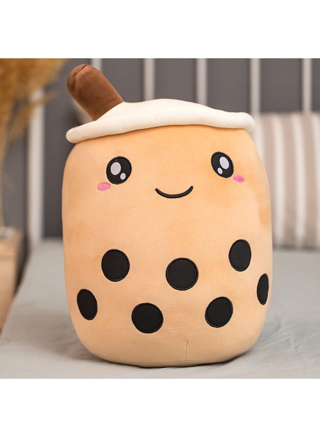 Cute Stuffed Boba Plush Bubble Tea Plushie Pillow Milk Tea Cup Pillow Food Plushie, Soft Kawaii Hugging Plush Toys Gifts for Kids(Brown, 13.7 inch) - Image 2