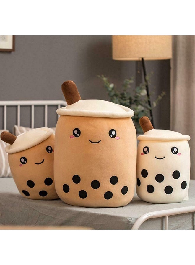 Cute Stuffed Boba Plush Bubble Tea Plushie Pillow Milk Tea Cup Pillow Food Plushie, Soft Kawaii Hugging Plush Toys Gifts for Kids(Brown, 13.7 inch) - Image 3