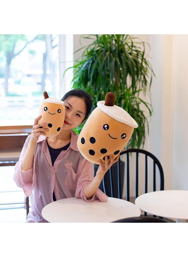 Cute Stuffed Boba Plush Bubble Tea Plushie Pillow Milk Tea Cup Pillow Food Plushie, Soft Kawaii Hugging Plush Toys Gifts for Kids(Brown, 13.7 inch) - Image 4