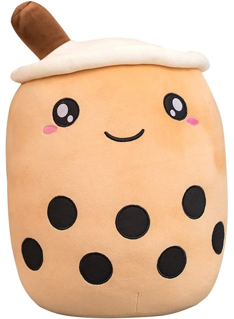 Cute Stuffed Boba Plush Bubble Tea Plushie Pillow Milk Tea Cup Pillow Food Plushie, Soft Kawaii Hugging Plush Toys Gifts for Kids(Brown, 13.7 inch) - Image 1