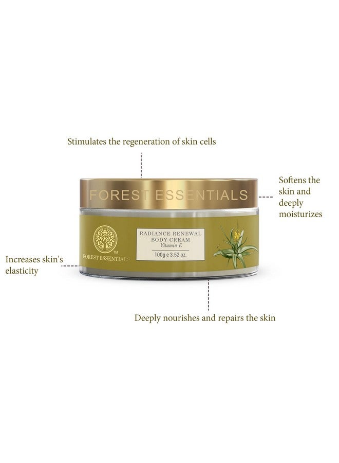 Forest Essentials Radiance Renewal Body Cream Vitamin E | Ayurvedic Moisturising Body Cream For Dry Skin | Shea Butter & Vitamin E For Glowing Skin - Image 3
