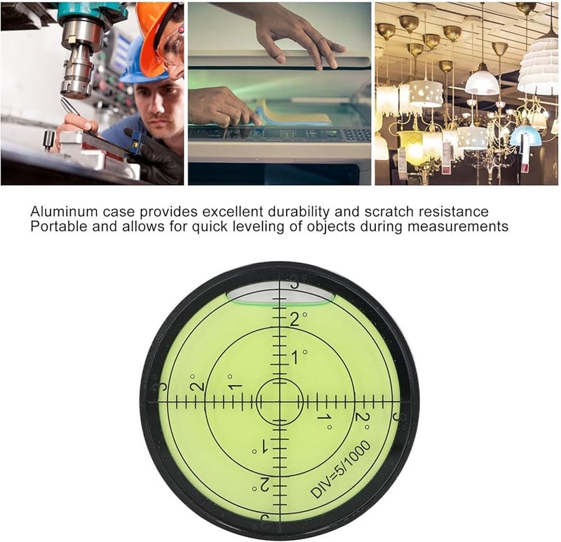 مستوى الفقاعة المضيء عالي الدقة من سبائك الألومنيوم مقاس 60 × 12 ملم لموازنة كاميرا المركبات الترفيهية - Image 4