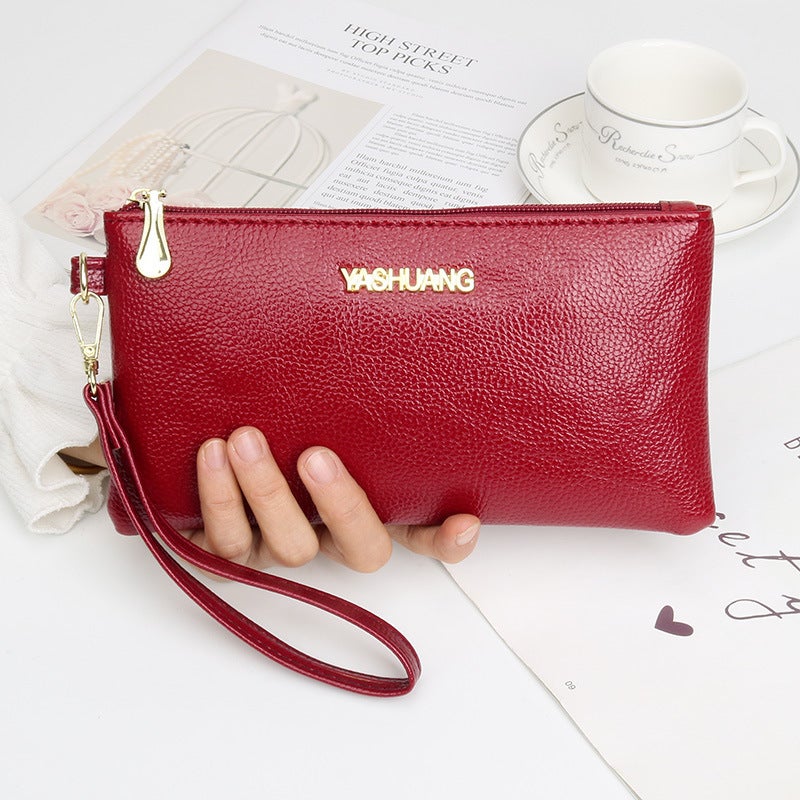 Multifunctional Solid Color PU Leather Wallet, RFID Blocking Design Portable Daily Storage Purse for Cards Cash Coin Business Use - Image 2