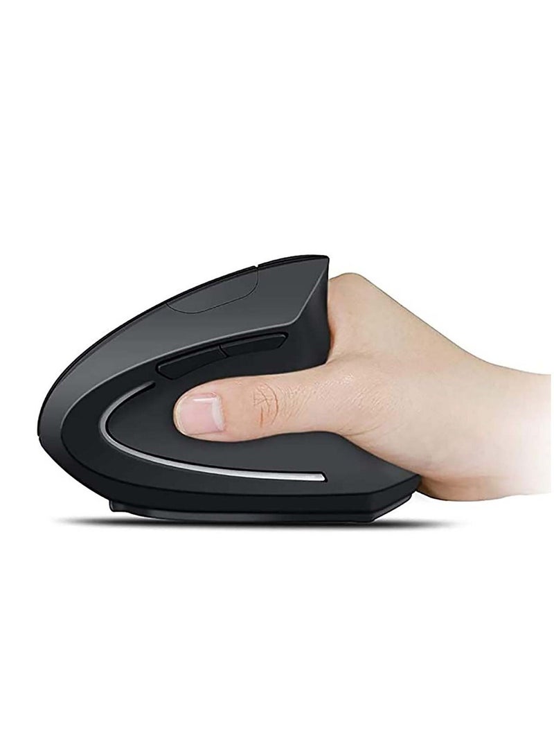 Ergonomic Wireless Mouse, Vertical Gaming Mouse -Ergonomic design - Prevention of mouse arm -Tennis elbow, 3 Adjustable DPI 3200/ 1600/ 1200 Levels for Laptop, PC, Desktop - Image 2
