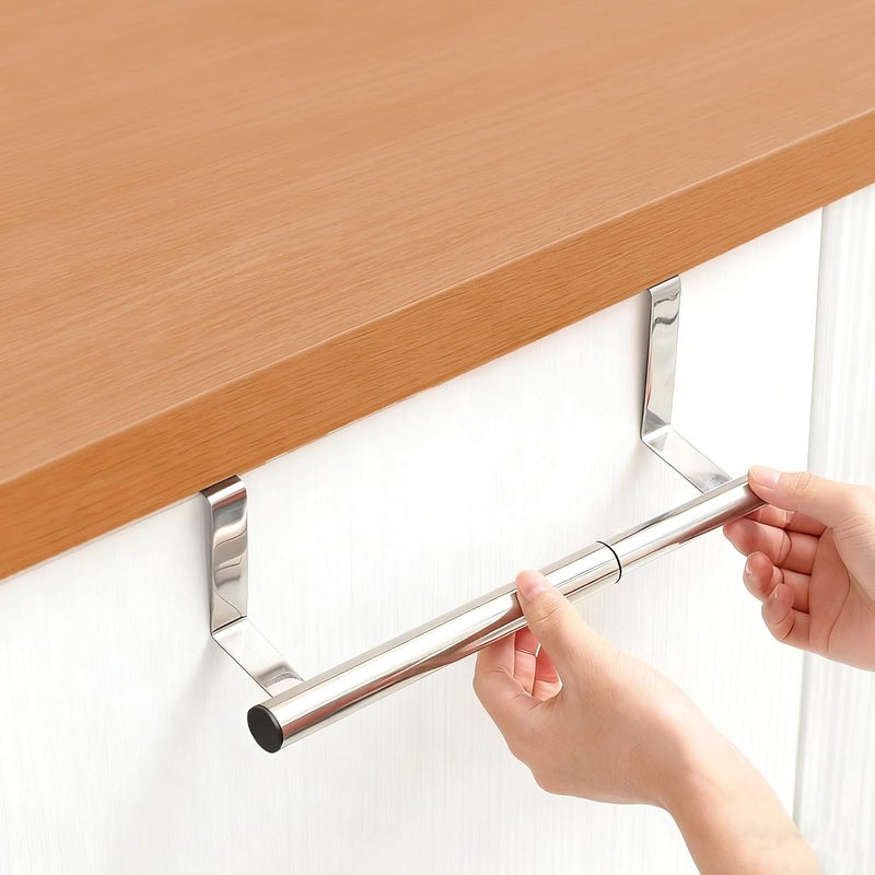 Adjustable Kitchen/Bath Towel Rack, No Drill Door Mount, 15.6 in - Image 2