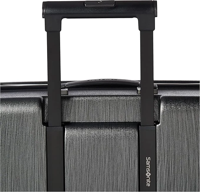 Samsonite  Evoa Suitcase Cabin Size 75 cm / 28 inch, 4 Spinner Wheels, Polycarbonate, Brushed Black|Aero-Trac Suspension Wheels|TSA Lock|Divider Pad|Anti-Theft Secuirty Zipper|Expandable - 10 Years International Warranty Black  | Best Price UAE
