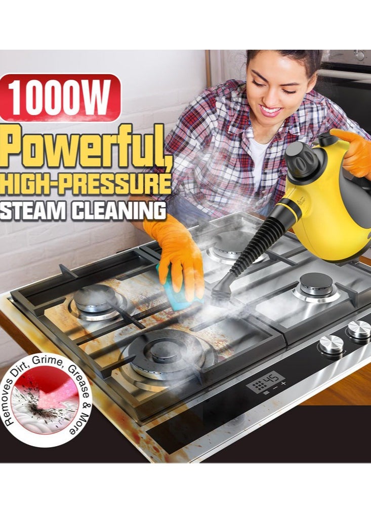 Joshberg Pressurized Handheld Steam Cleaner for Home, Multi-Surface Steamer with 9 Accessories, Natural Steamer for Cleaning Car, Bathroom, Shower, Upholstery, Grout, Window, Grime, Grease  - Image 2