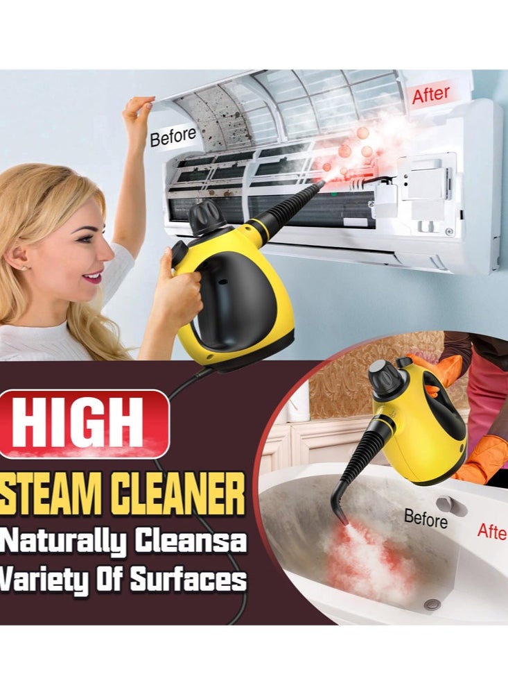 Joshberg Pressurized Handheld Steam Cleaner for Home, Multi-Surface Steamer with 9 Accessories, Natural Steamer for Cleaning Car, Bathroom, Shower, Upholstery, Grout, Window, Grime, Grease  - Image 4