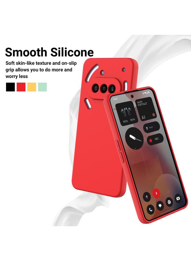 S-TOP Case For Nothing Phone 3a Pure Color Liquid Silicone Shockproof Phone Case - Image 3