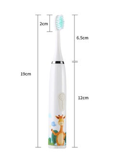 Kids Battery Powered Toothbrush, Children Sonic Toothbrushes with 6 Brush Heads, Giraffe, White - pzsku/ZAE04FC48084A0B58E113Z/45/_/1710920241/f4b40dca-8840-45c2-9f50-a22dc17152b2