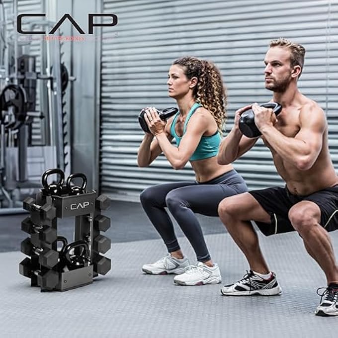 Cap Dumbbell And Kettlebell Storage Rack - Image 5