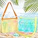 Tagitary Beach Toys Mesh Beach Bags for Kids with Zipper Collapsible Mesh Seashell Collecting Swim Pool Lake Sand Toy Storage Boys and Girls Teens Summer Vacation Essentials - Image 4