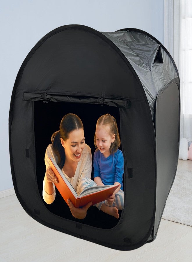 lukidoki Sensory Tent for Kids & Adults with CPC Certification - Large Size 47x47x47in Sensory Calm Corner Helps Autism, ADHD, SPD Children Relax, Reduce Anxiety - Pop-up Blackout Hideout Play Tent - Image 1