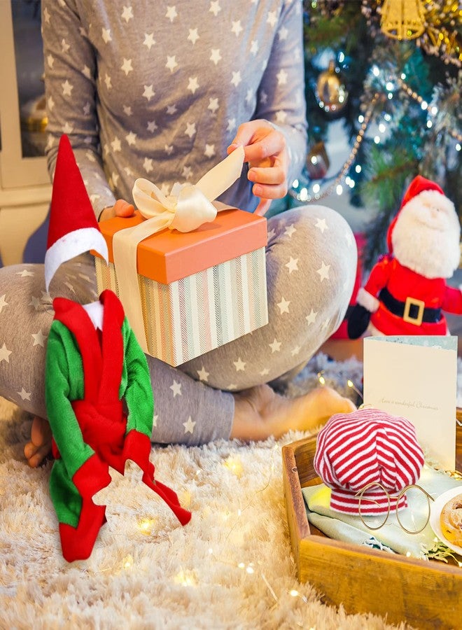 Aoriher 8 Pcs Christmas Doll Accessories Set with Christmas Sleeping Bag, Bathrobe, Apron and Chef Hat, Scarf, Glasses, Christmas Hammock Xmas Accessory for Doll Decorations (Plaid Style) - Image 4