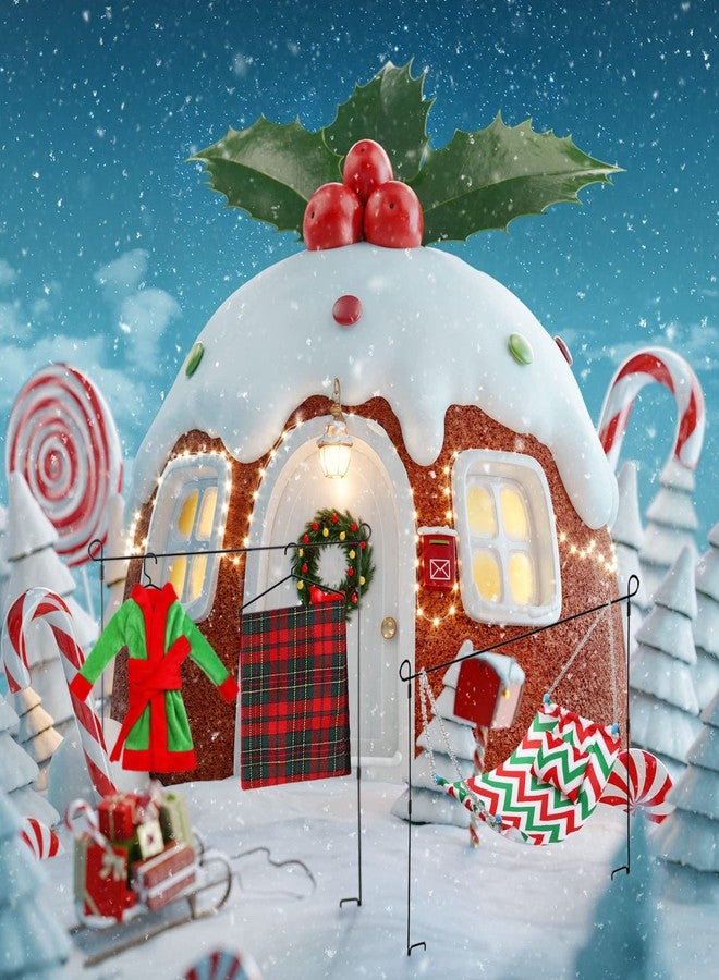 Aoriher 8 Pcs Christmas Doll Accessories Set with Christmas Sleeping Bag, Bathrobe, Apron and Chef Hat, Scarf, Glasses, Christmas Hammock Xmas Accessory for Doll Decorations (Plaid Style) - Image 5