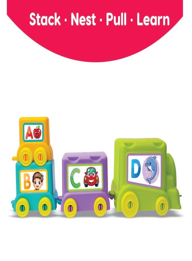Toymate Play N Learn 14-in-1 Gift Set for Kids 2+ Years Learning & Activity Kit | Shape Sorter, Stacking Castle, Pull Along Turtle, Alphabet Train, Ice Cream Set |Toy for Toddlers - Image 5