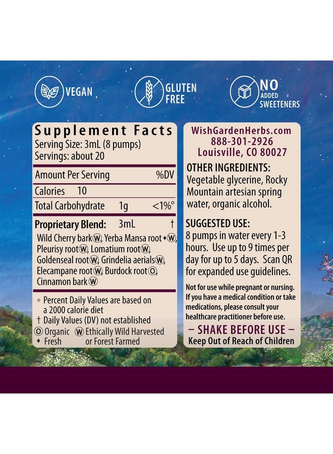 WishGarden Herbs Get Over It! - Herbal Immunity Recovery Supplement & Immune Booster Tincture, Provides Immunity Boost to Help Eliminate Stubborn Conditions, Immune Support, Lung Support, Biotic, 4oz - Image 2