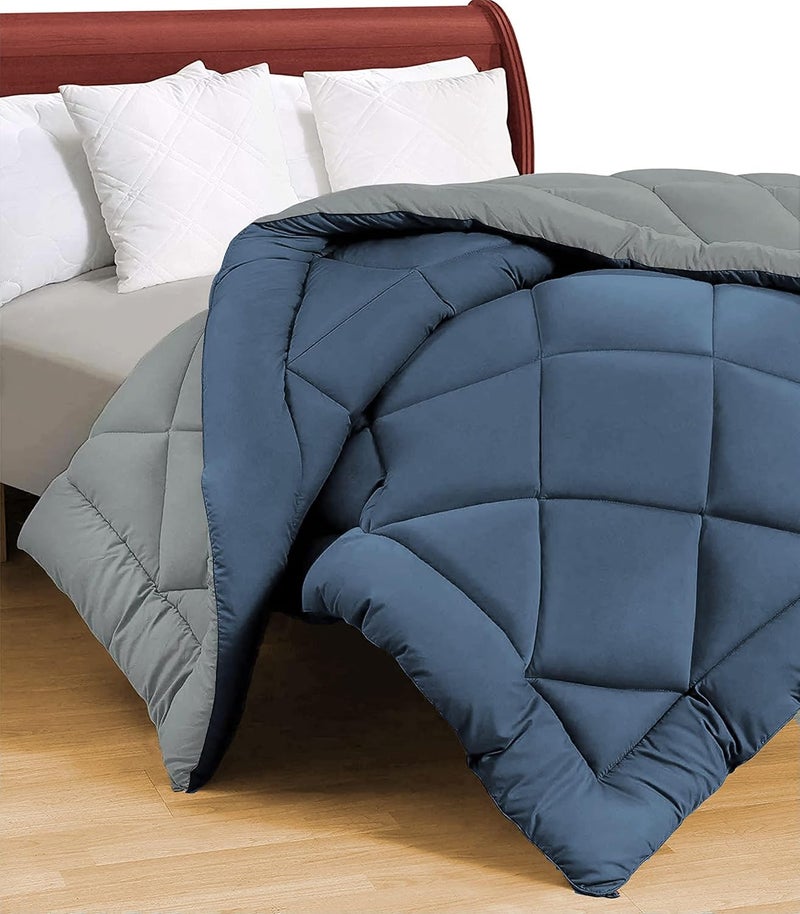 BSB HOME BSB HOME Microfiber Reversible AC Comforter/Blanket for Double Bed | Ultra Soft & Dual Colour All Weather Duvet |Solid Teal & Grey, 200 GSM, 90 x 100 inches  - Image 3