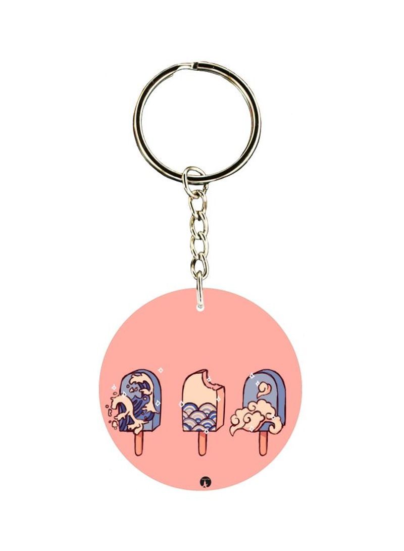 RKN Ice Cream Printed Dual Sided Keychain