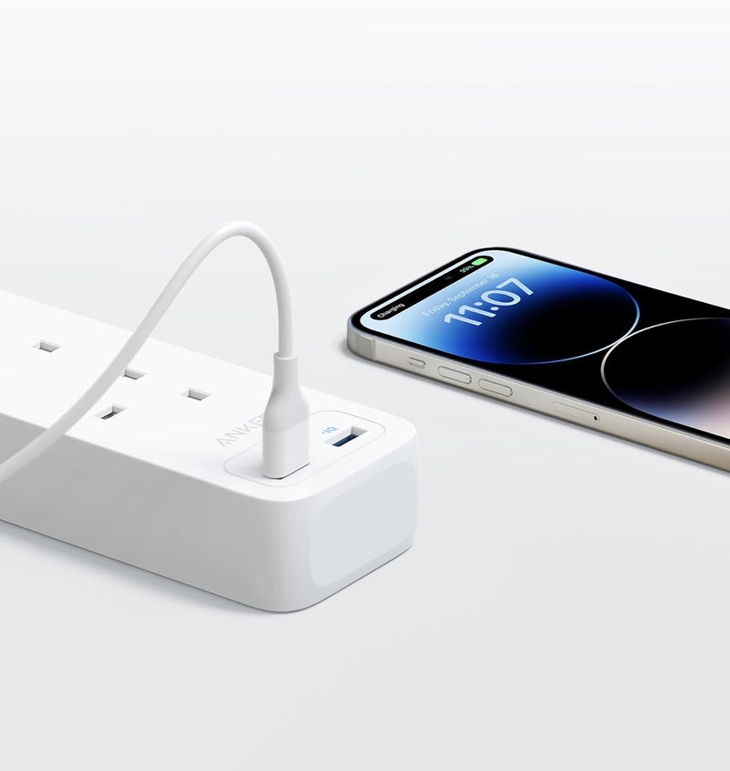 Anker 322 USB Power Strip B2B - SA/KW/AE/SG/MY/HK White Iteration 1 - Image 3