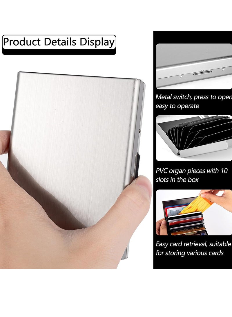 T NEWFUN Metal credit card holder 10 cards - Image 3
