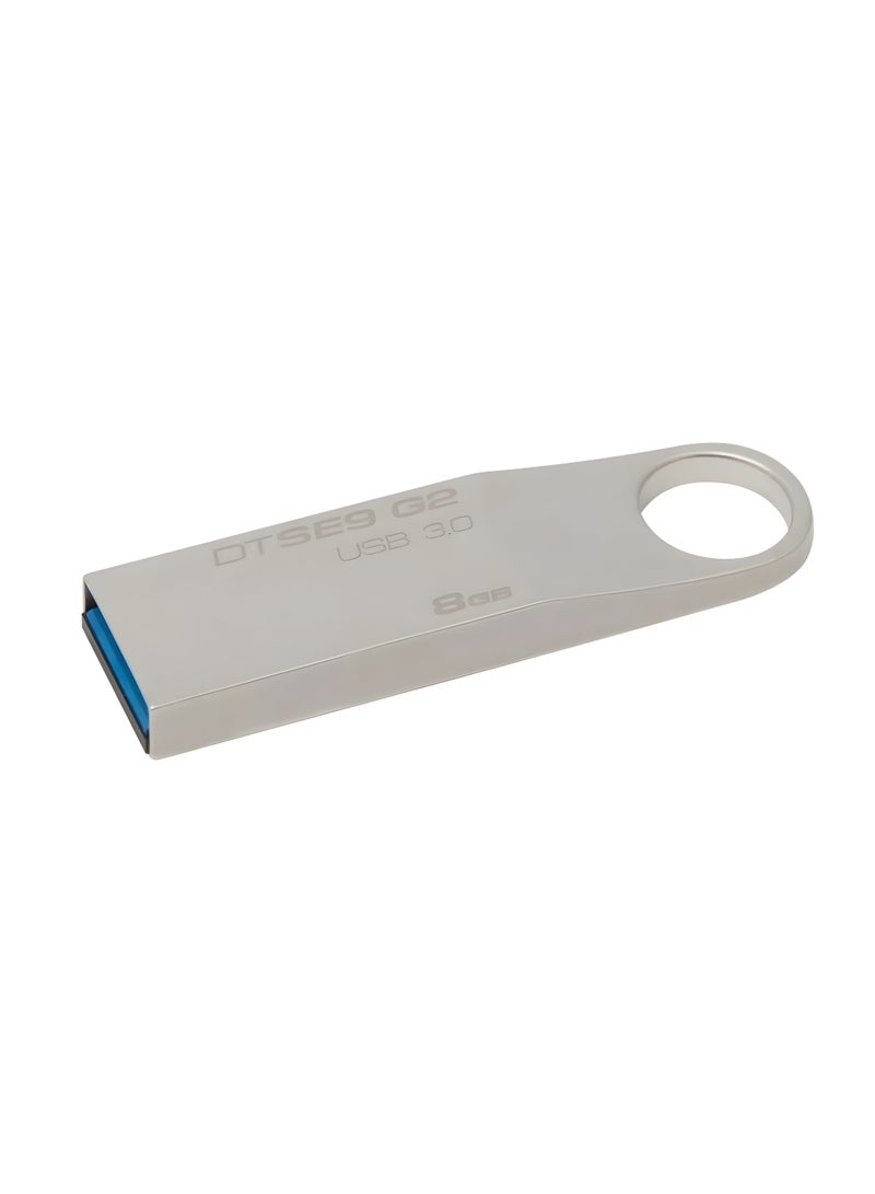 Kingston Kingston SE9 G2 USB 3.0 Flash Drive - 8GB - Stylish Metal - High-speed data transfer and a sturdy design with a key clip - Image 1