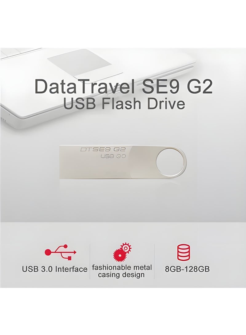 Kingston Kingston SE9 G2 USB 3.0 Flash Drive - 8GB - Stylish Metal - High-speed data transfer and a sturdy design with a key clip - Image 5