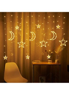 Bukela Decorations String Lights, Battery Operated Curtain Lights, Moon Star Led Lights for Bedroom, Dorm Decor Battery Powered Fairy Lights, Indoor Outdoor Decoration Twinkle Lights  - Image 2