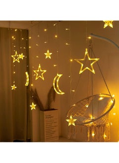 Bukela Decorations String Lights, Battery Operated Curtain Lights, Moon Star Led Lights for Bedroom, Dorm Decor Battery Powered Fairy Lights, Indoor Outdoor Decoration Twinkle Lights  - Image 5