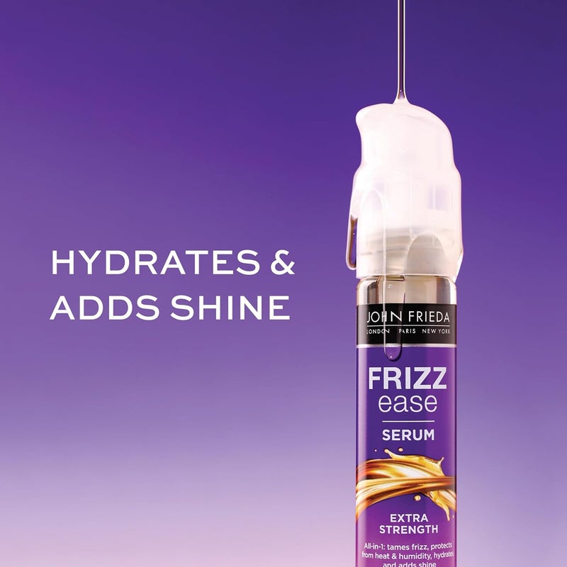 John Frieda Frizz Ease Extra Strength Hair Serum, Nourishing Hair Oil for Frizz Control, Heat Protectant with Argan & Coconut Oils, 1.69 fl oz Elegant appearance - Image 2