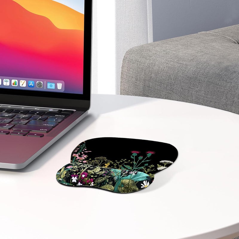 Eoocoo Ergonomic Mouse Pad with Wrist Support, Mousepad with Memory Foam Wrist Rest and Non-Slip Base for Computer, Cafe, Home & Office, 9.64 x 8.26 in Office Desk Accessories - Image 5