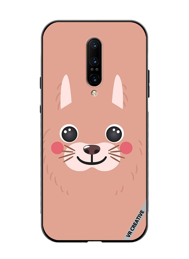 VR CREATIVE Protective Case Cover For OnePlus 7 Pro Lama Cartoon Face Design Multicolour  - Image 1