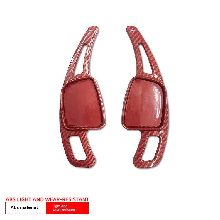 Generic Audi S5 A7 A8 Carbon Fiber Steering Wheel Paddle Shifter Panel Red carbon pattern 