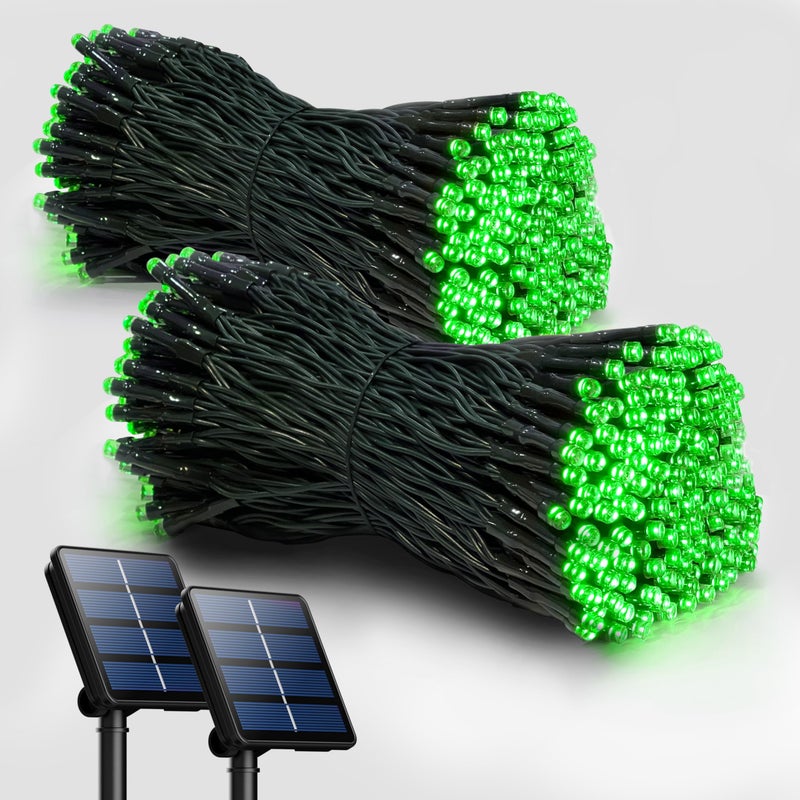 Selarlyt 2 Pack Solar String Lights Outdoor, 200 LED Extra-Long 72FT Solar Powered Lights with 8 Lighting Modes, Waterproof Outdoor Lighting Decoration for Garden, Patio, Balcony, Xmas, Wedding, Party - Image 1