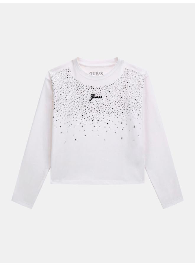 GUESS Kids Printed Crew neck T-Shirt - Image 1
