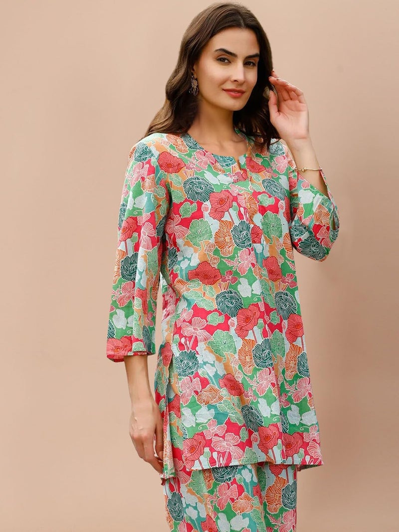 Tee Projekt Co Ord Set for Women Stylish | Ethnic Co Ord Set for Women Multicolour - Image 4