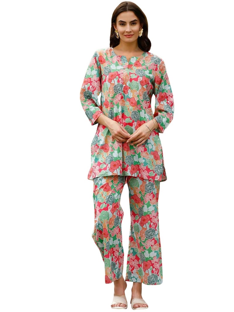 Tee Projekt Co Ord Set for Women Stylish | Ethnic Co Ord Set for Women Multicolour - Image 1