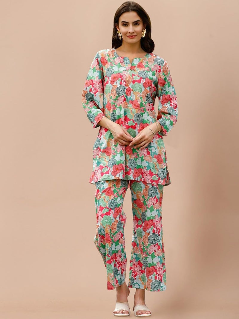 Tee Projekt Co Ord Set for Women Stylish | Ethnic Co Ord Set for Women Multicolour - Image 2
