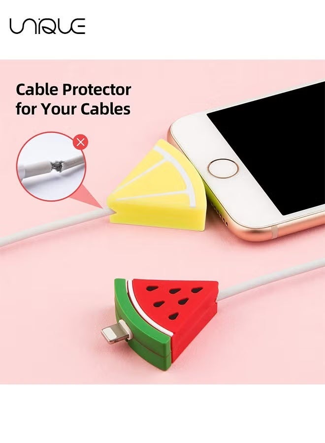 Unique 10Pcs Cable Protector, Cable Saver, Fruit Animal Charging Cable Buddies, Cable Protect Sets …Compatible for iPhone iPad Charger Cable Only - Image 2