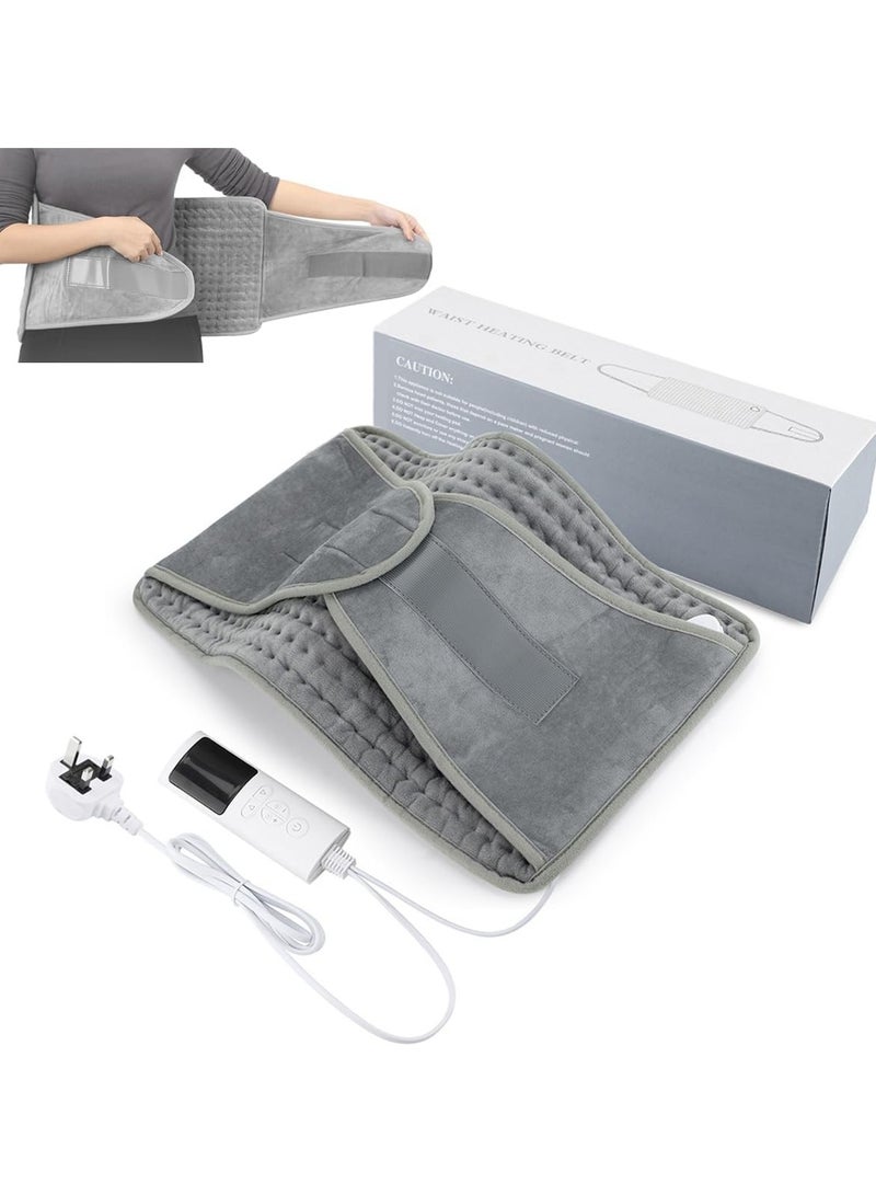 Gonice Heating Pad, Electric Waist Heating Pad with LCD Controller, 9 Heating Levels, 4 Gears Timing, Soft Touch, Fast Heating & Machine Washable, Great for Back Belly Leg Body-12"x50" - Image 1