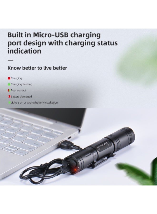 وبين مصباح يدوي محمول خارجي WUBEN L50 مصنوع من الألومنيوم بإضاءة LED قوية وقابل لإعادة الشحن عبر USB - Image 3