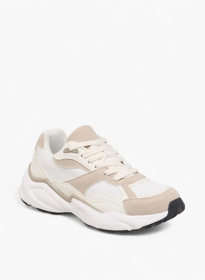 Flora Bella By Shoexpress Panelled Lace-Up Sneakers